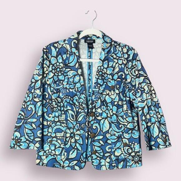 Vintage Parisian Signature Floral Blazer Size 10‎ - Picture 3 of 9